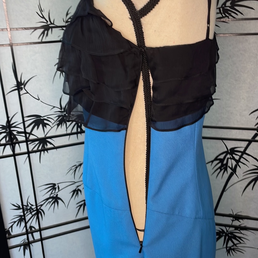 🎉HP! 🎉Black Halo EUC Silk spaghetti strap dress size - Picture 5 of 9
